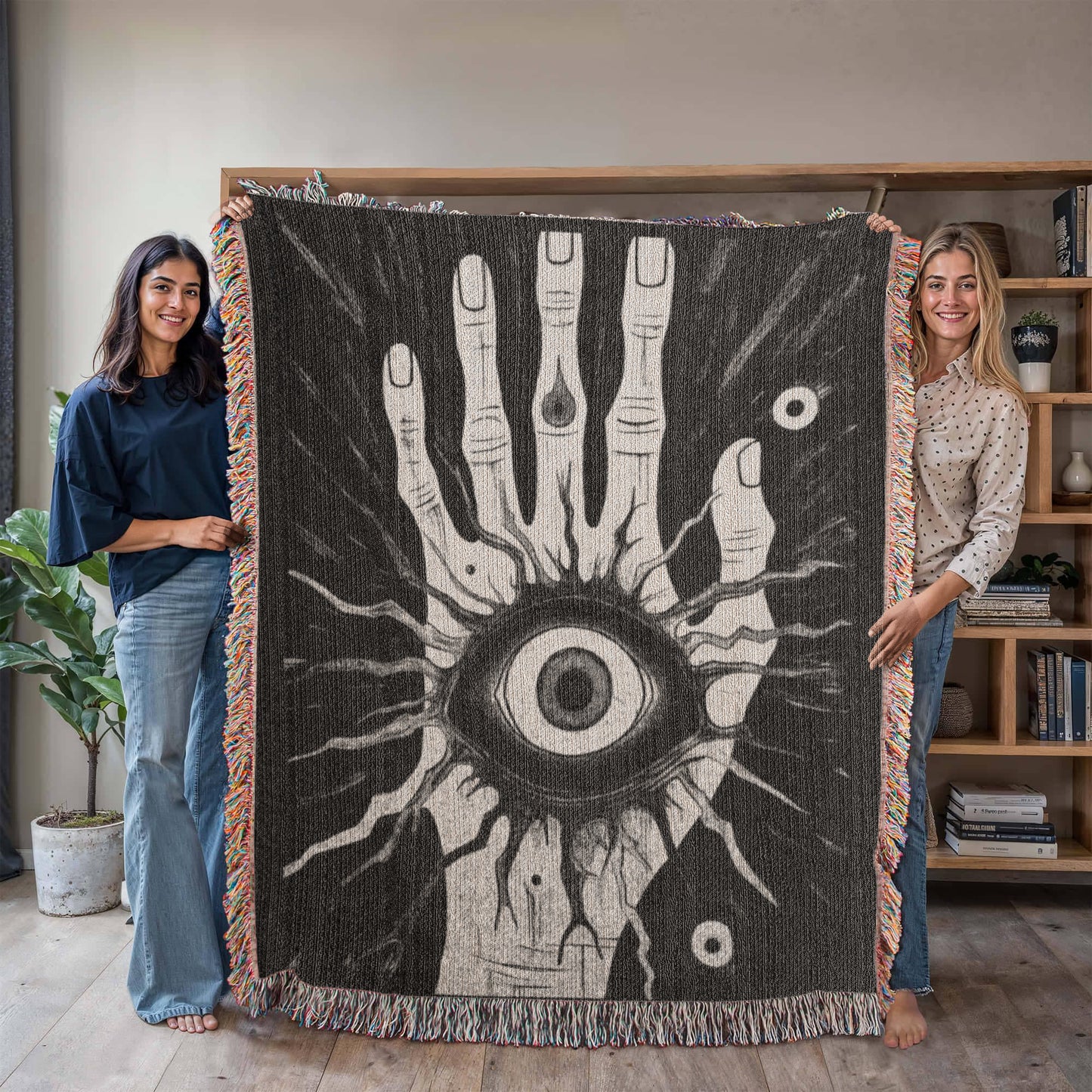 The All-Seeing Hand Woven Tapestry
