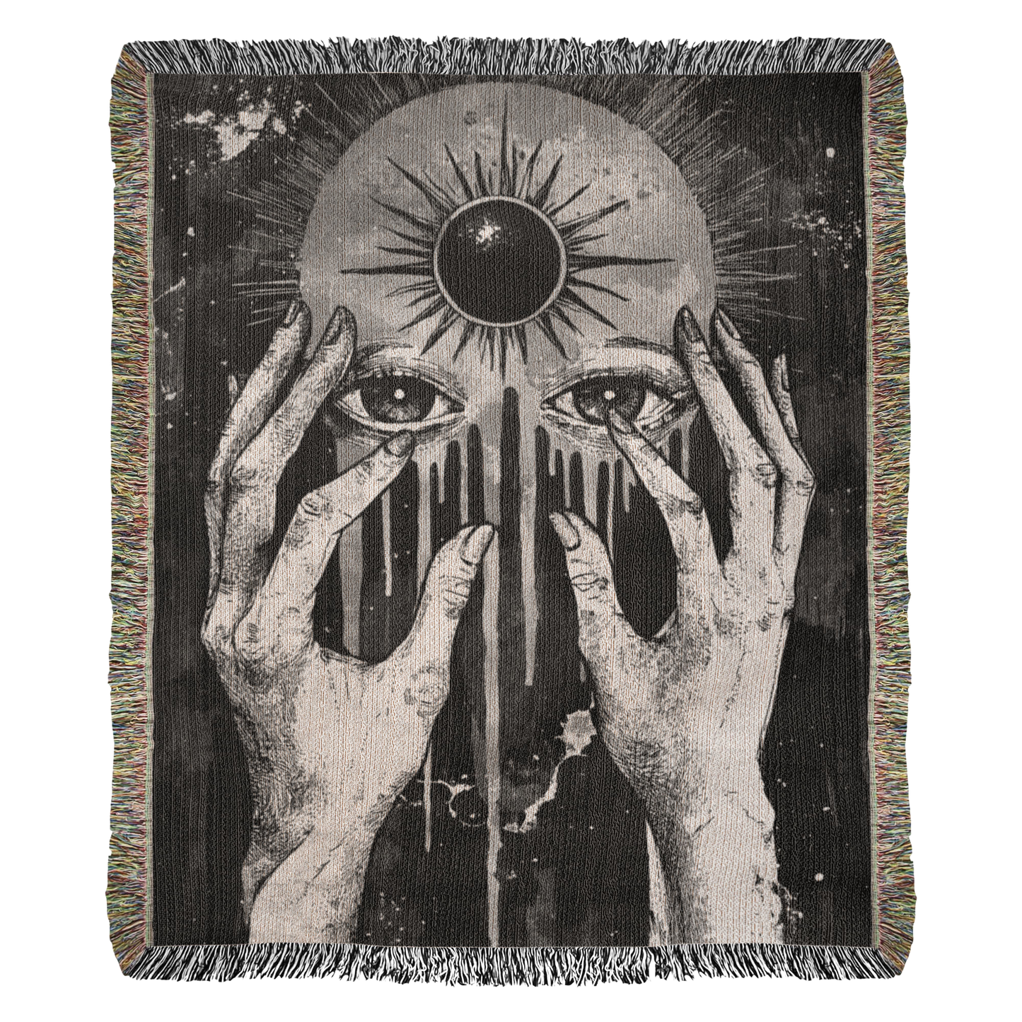 Veil of Sight Gothic Woven Tapestry Throw Blanket