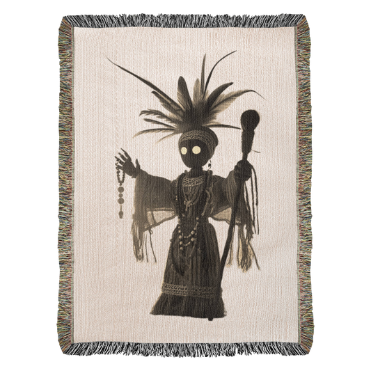 Voodoo Priestess Woven Tapestry Throw Blanket