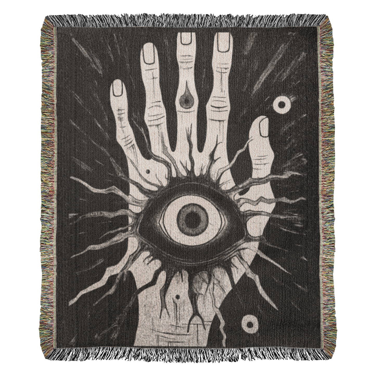 The All-Seeing Hand Woven Tapestry