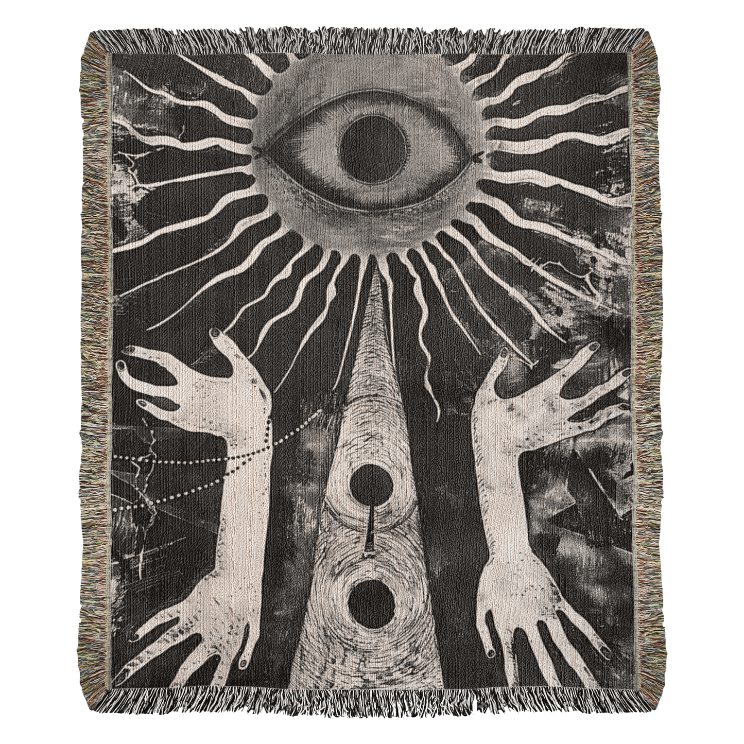 All-Seeing Eye Gothic Woven Tapestry - darkloomone.shop
