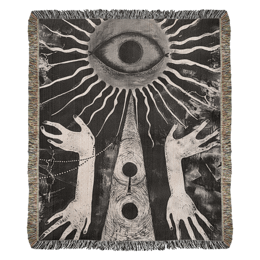 All-Seeing Eye Gothic Woven Tapestry - darkloomone.shop