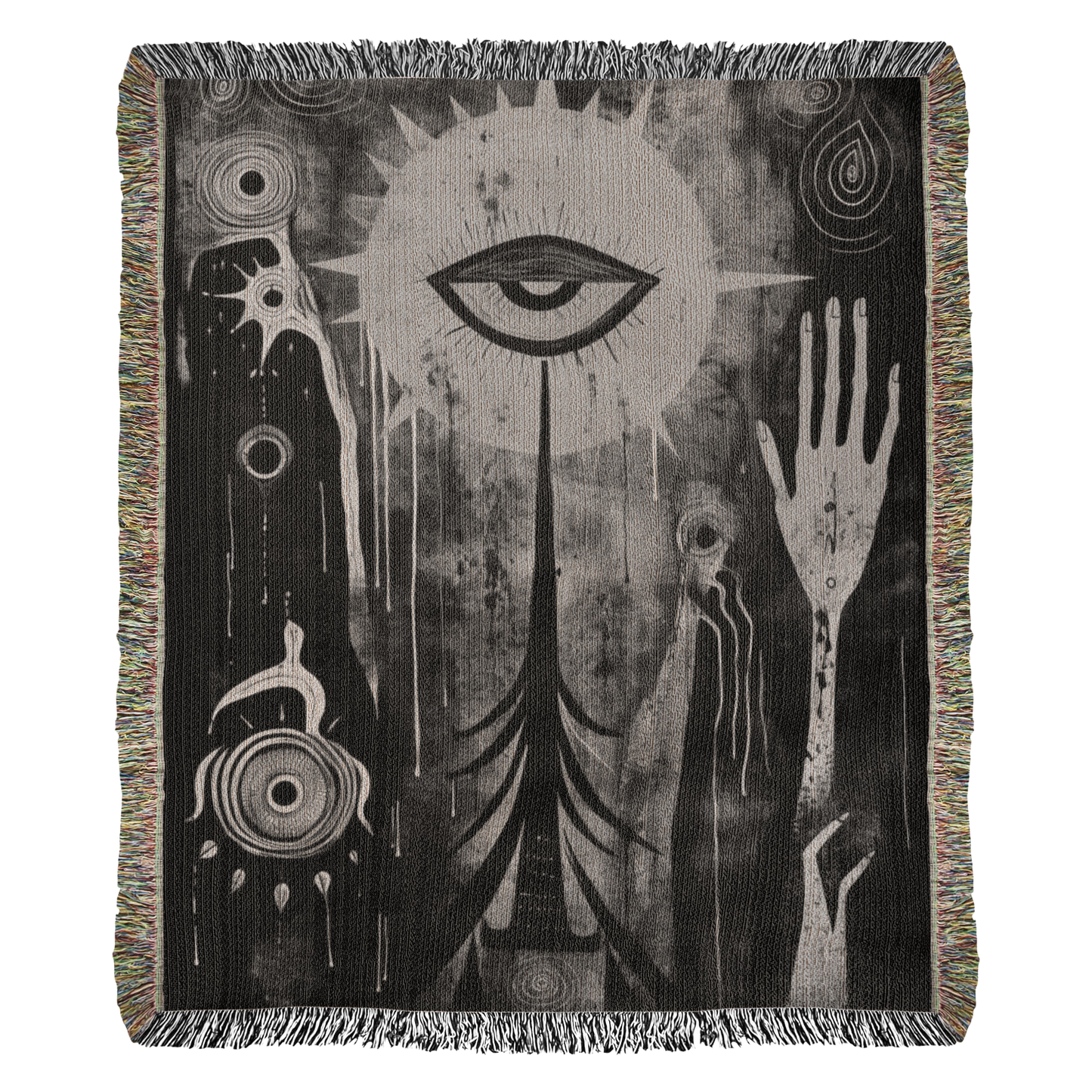 Gothic Eye & Hand Woven Tapestry