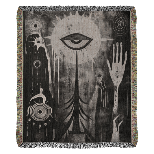 Gothic Eye & Hand Woven Tapestry