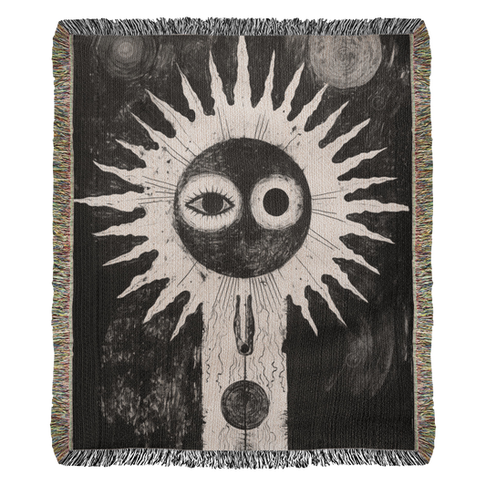 Dark Sun Woven Tapestry Blanket