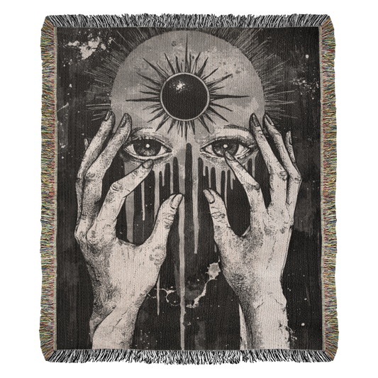 Veil of Sight Gothic Woven Tapestry Throw Blanket