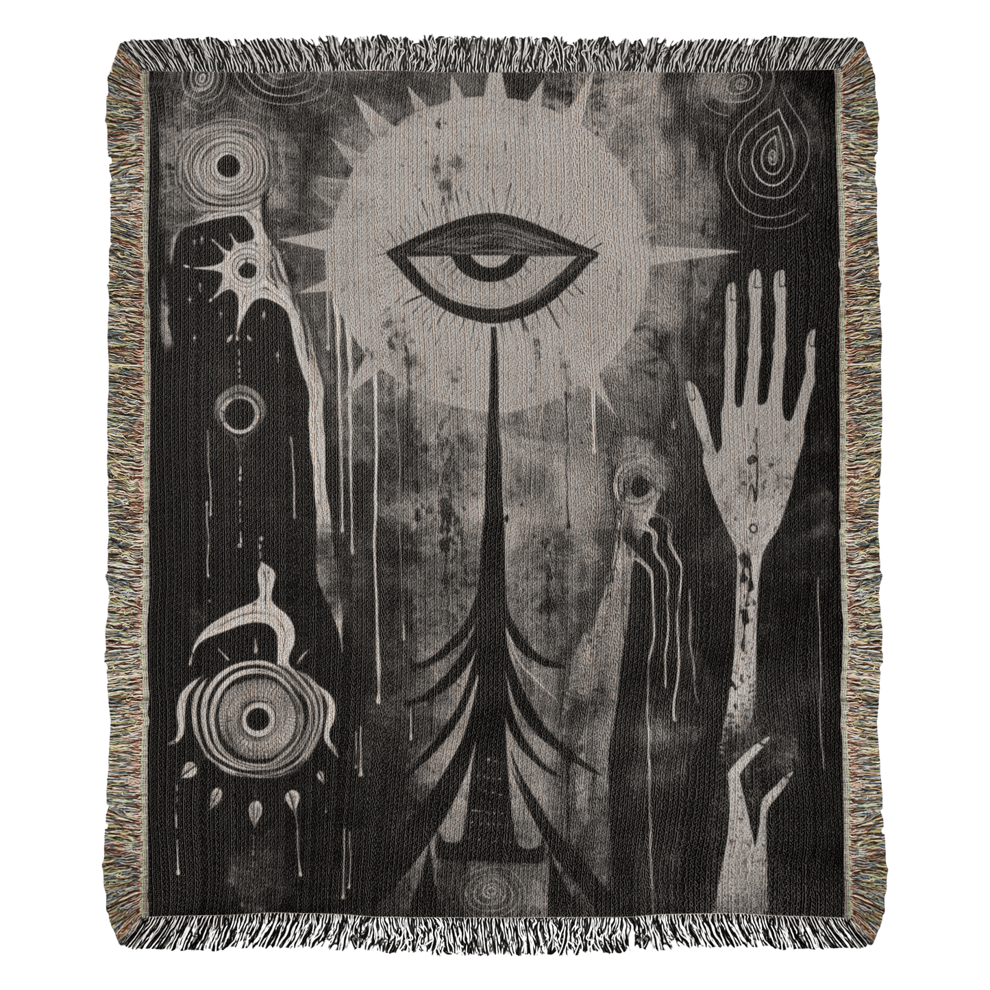 Gothic Eye & Hand Woven Tapestry - darkloomone.shop