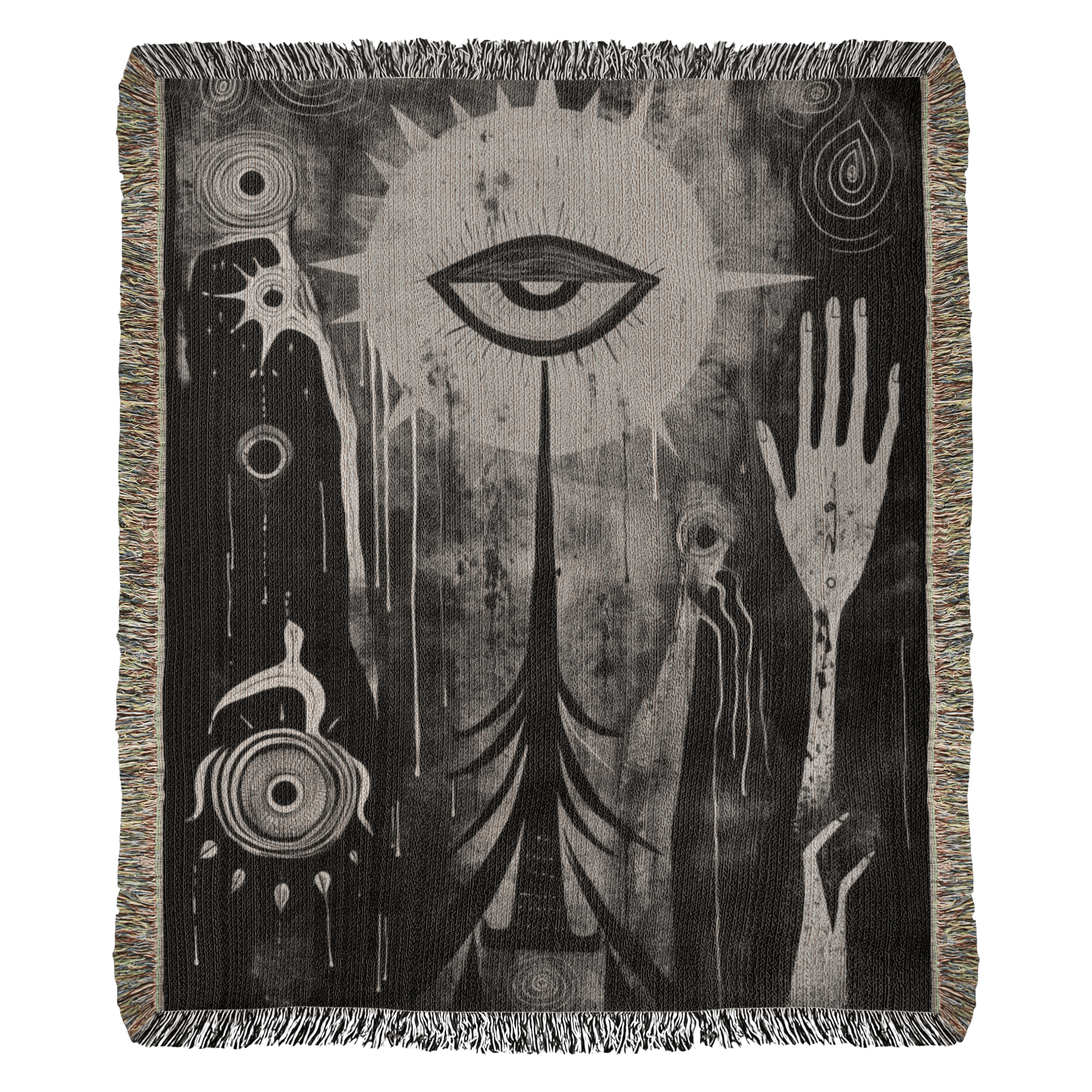 Gothic Eye & Hand Woven Tapestry - darkloomone.shop