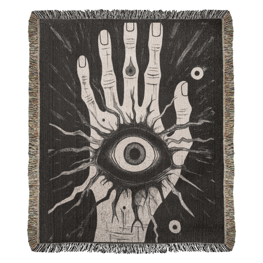 The All-Seeing Hand Woven Tapestry - darkloomone.shop